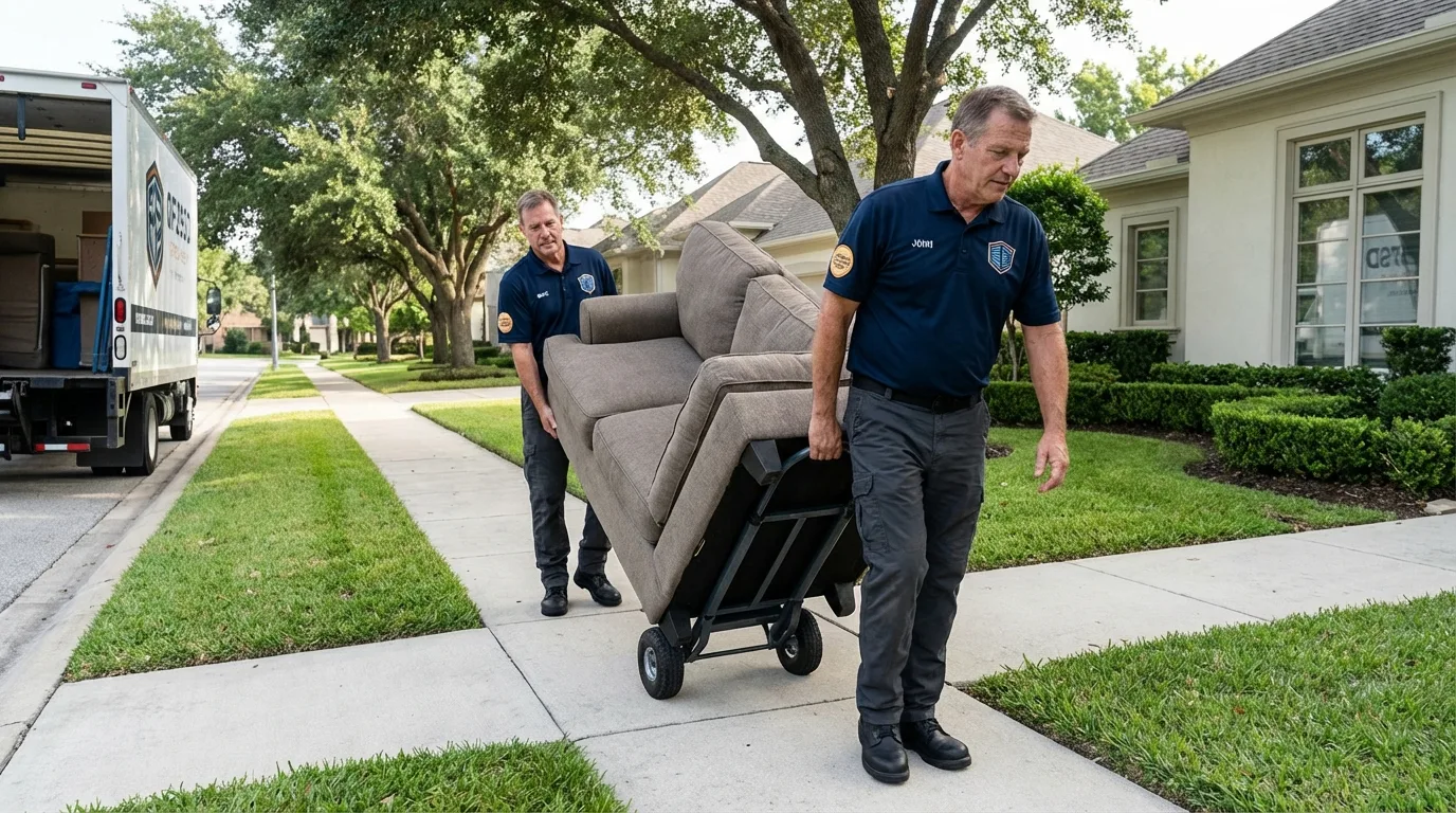 Local residential moving crew loading furniture in Rindge, NH